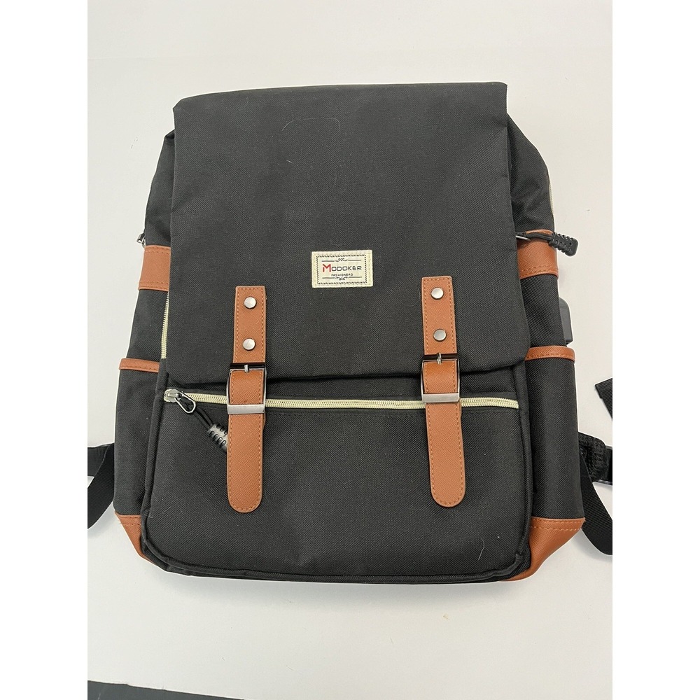 Modoker Fashion‎ USB Charging Port Black Laptop Tablet Bag Backpack